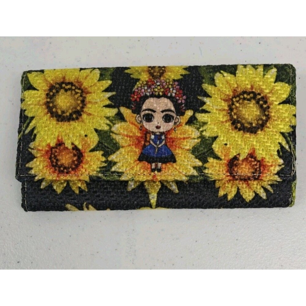 Frida Kahlo Sunflower  Clutch Wallet 7"